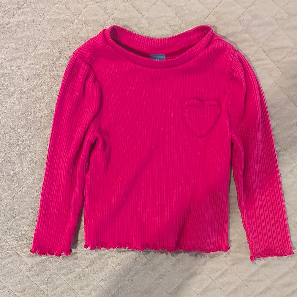 Old Navy 3T Bright Pink Long Sleeve Tee
